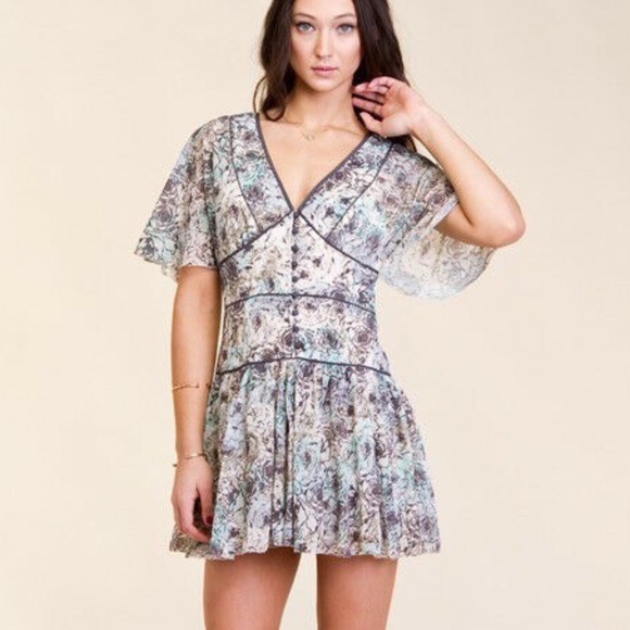 NWT FREE PEOPLE PERFECT DREAM FLORAL DRESS 6 - Picture 2 of 4